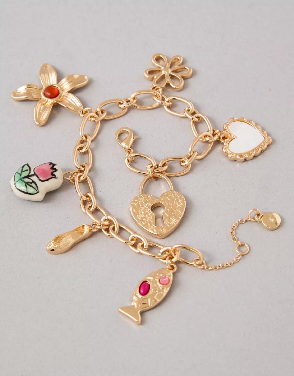 Aeo AEO Hearts & Stars Charm Bracelet
