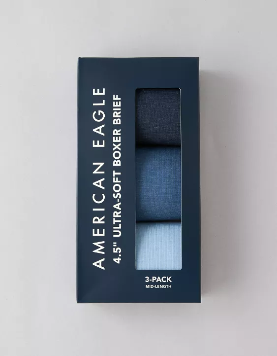 Aeo AEO Men's 4.5" Ultra Soft Boxer Brief 3-Pack