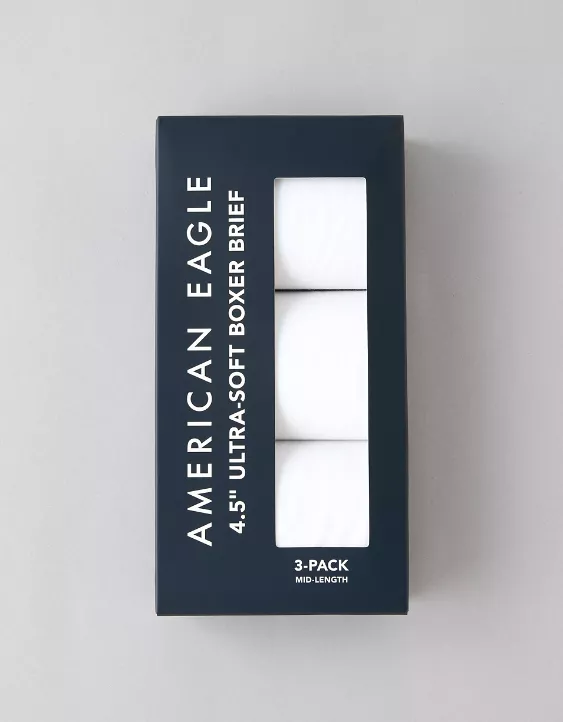 Aeo AEO Men's 4.5" Ultra Soft Boxer Brief 3-Pack