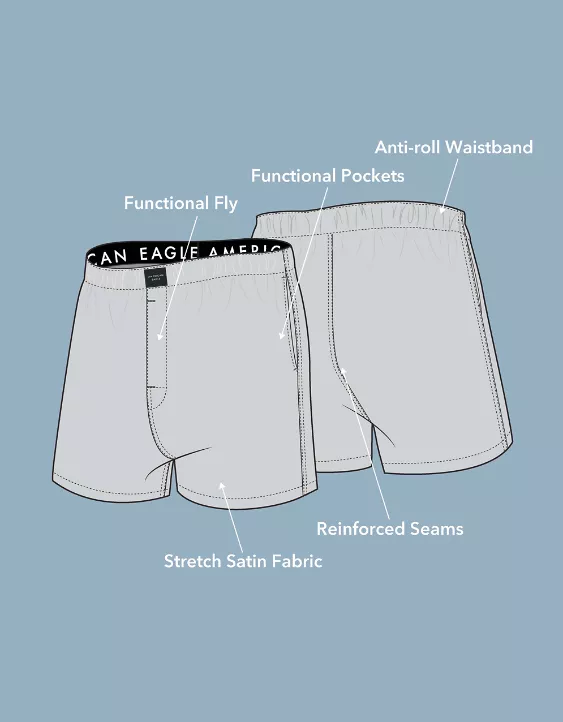 Aeo AEO Men's Cards Satin Pocket Boxer Short