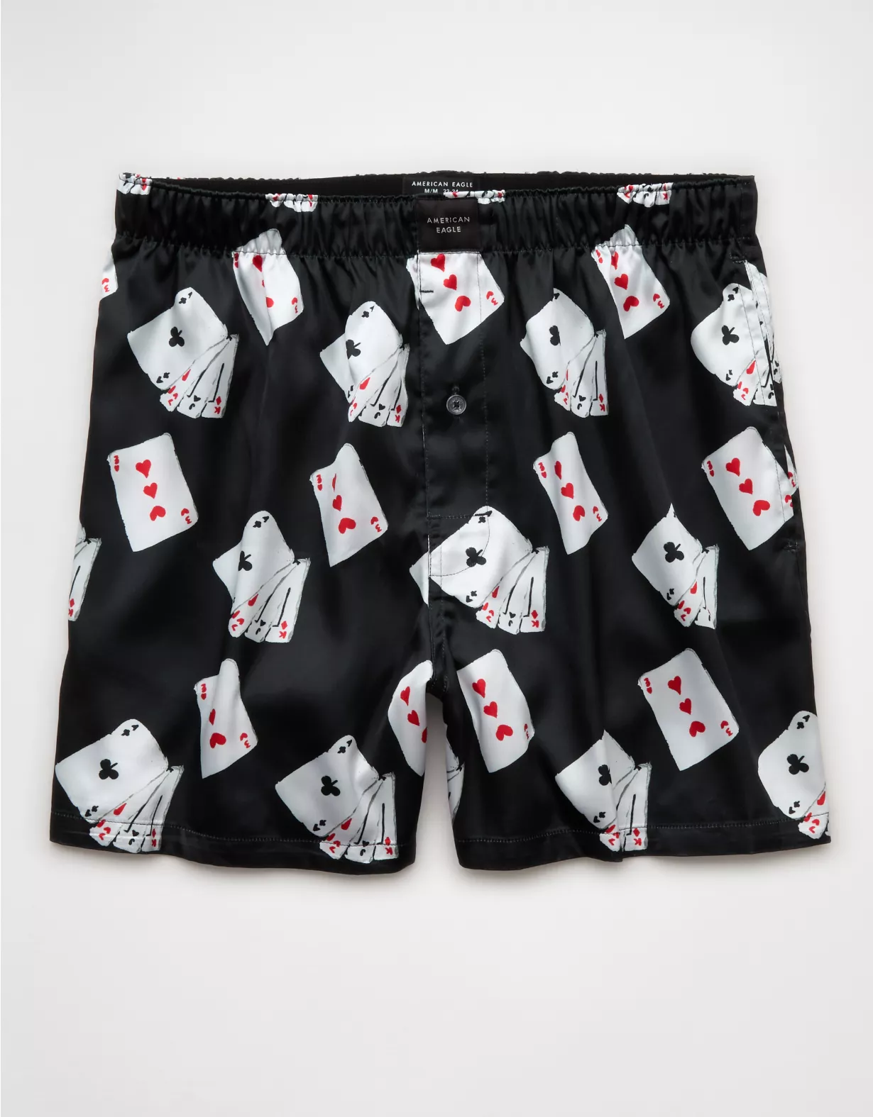 aeo AEO Men's Cards Satin Pocket Boxer Short