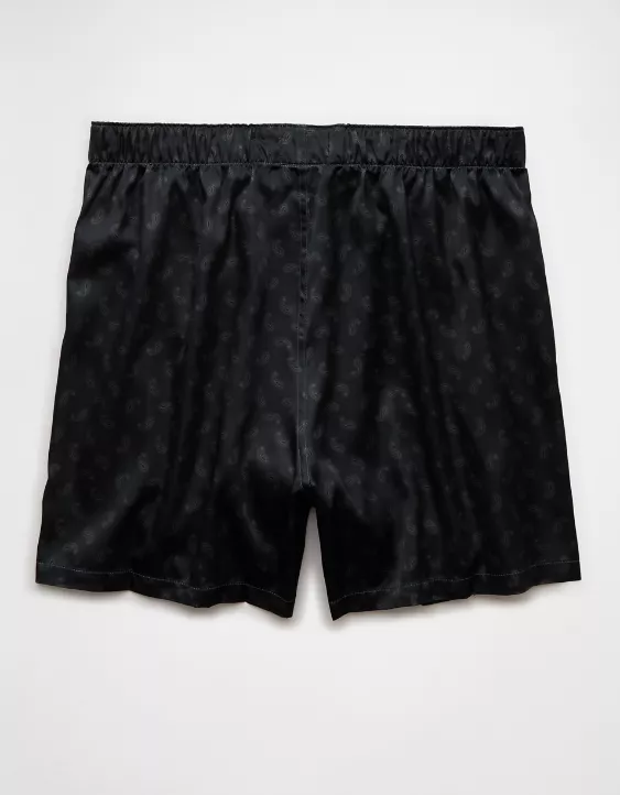 Aeo AEO Men's Paisley Satin Pocket Boxer Short