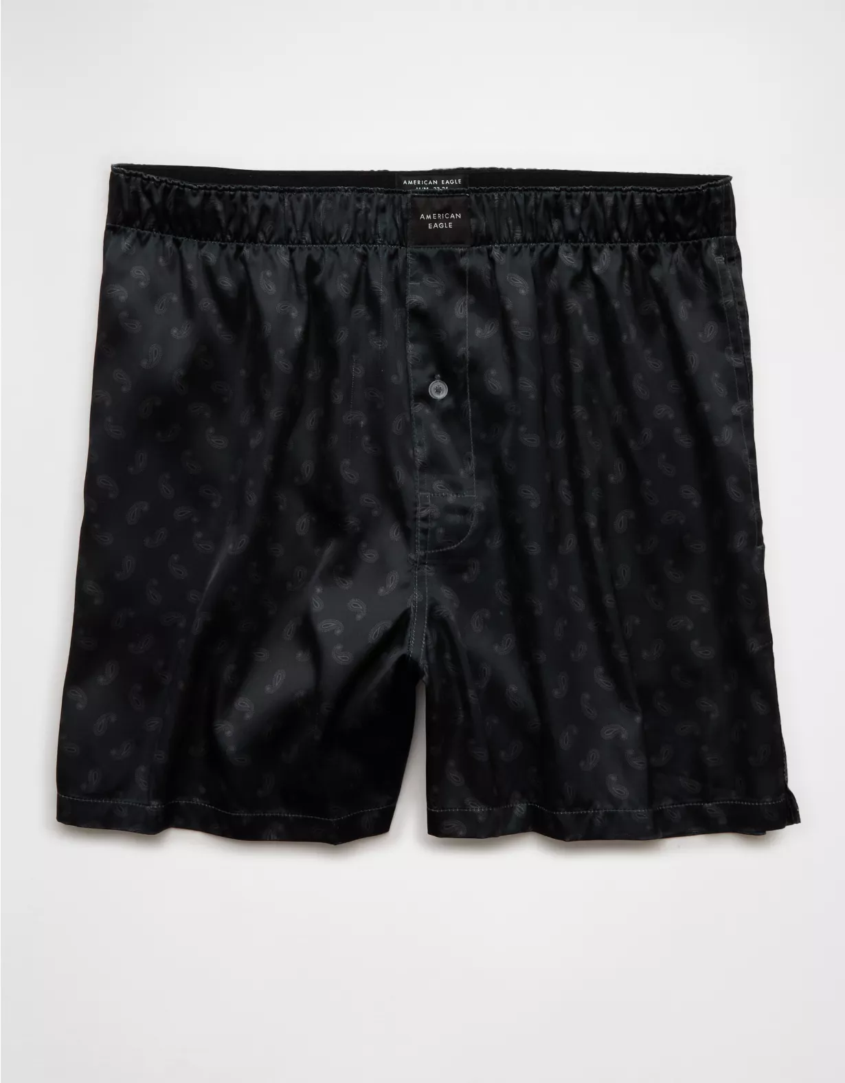 aeo AEO Men's Paisley Satin Pocket Boxer Short