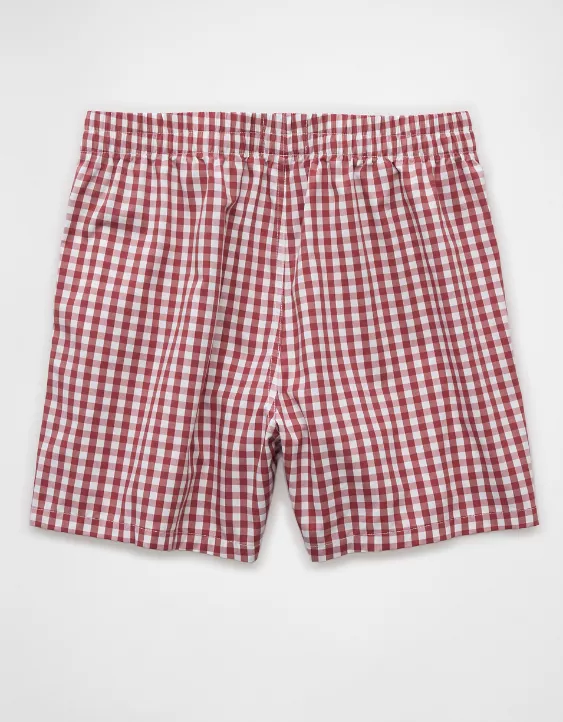 Aeo AEO Men's Plaid Poplin Pocket Boxer Short