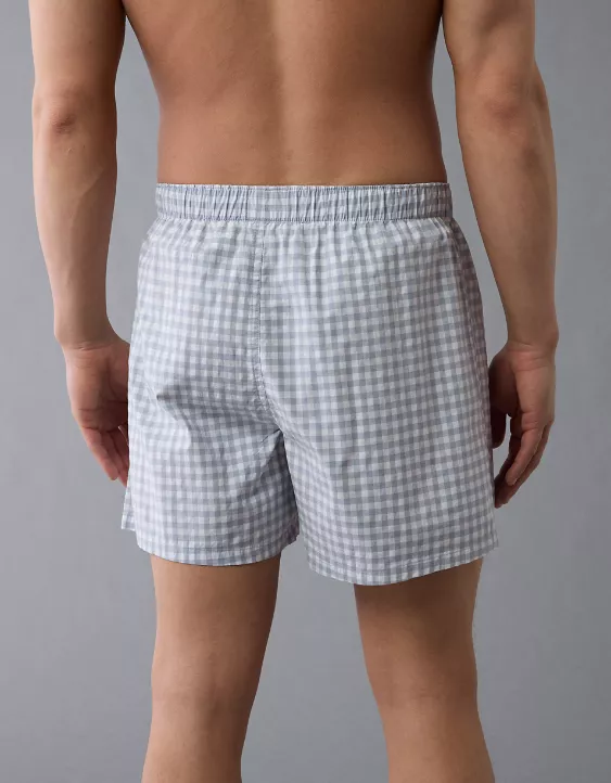Aeo AEO Men's Plaid Stretch Boxer Short