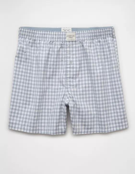 Aeo AEO Men's Plaid Stretch Boxer Short