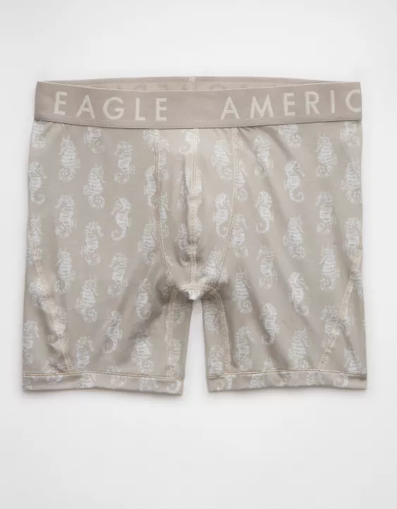 Aeo AEO Men's Seahorse Stamp 6" Flex Boxer Brief