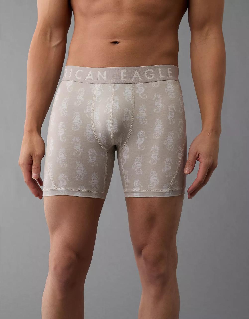 aeo AEO Men's Seahorse Stamp 6" Flex Boxer Brief