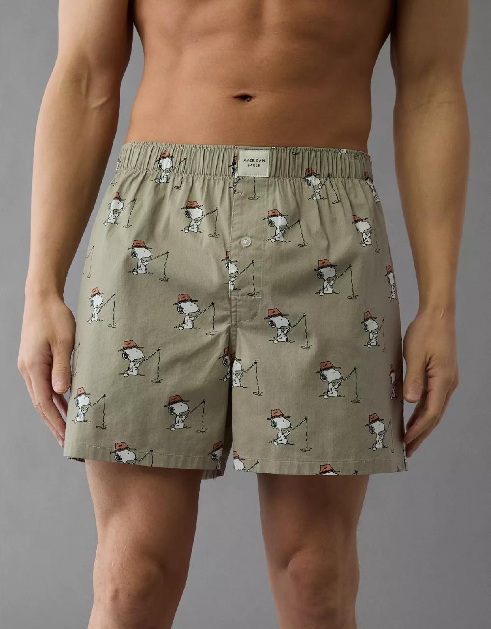aeo AEO Men's Snoopy Fishing Stretch Boxer Short