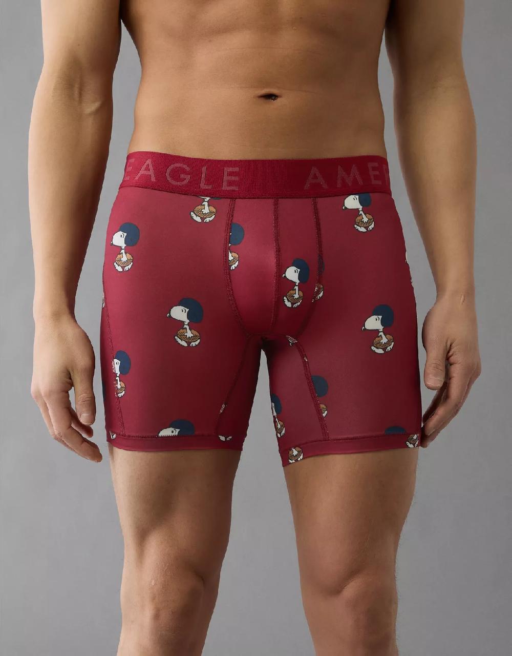 aeo AEO Men's Snoopy Football 6" Flex Boxer Brief