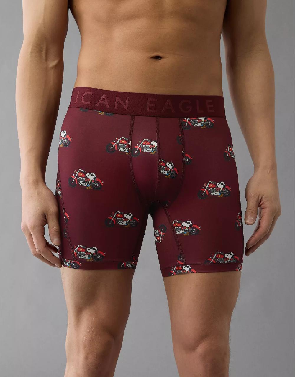 aeo AEO Men's Snoopy Motorcycle 6" Flex Boxer Brief