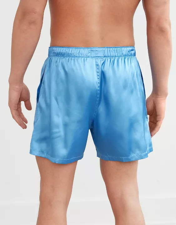 Aeo AEO Men's Solid Satin Pocket Boxer Short