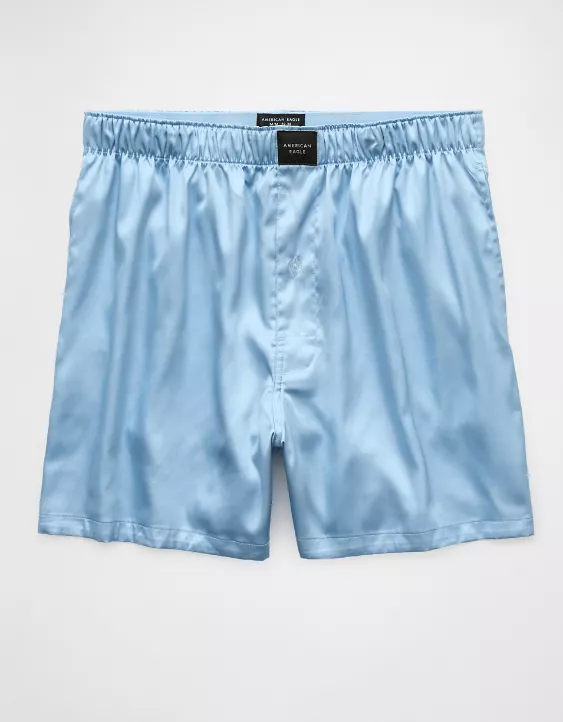 Aeo AEO Men's Solid Satin Pocket Boxer Short