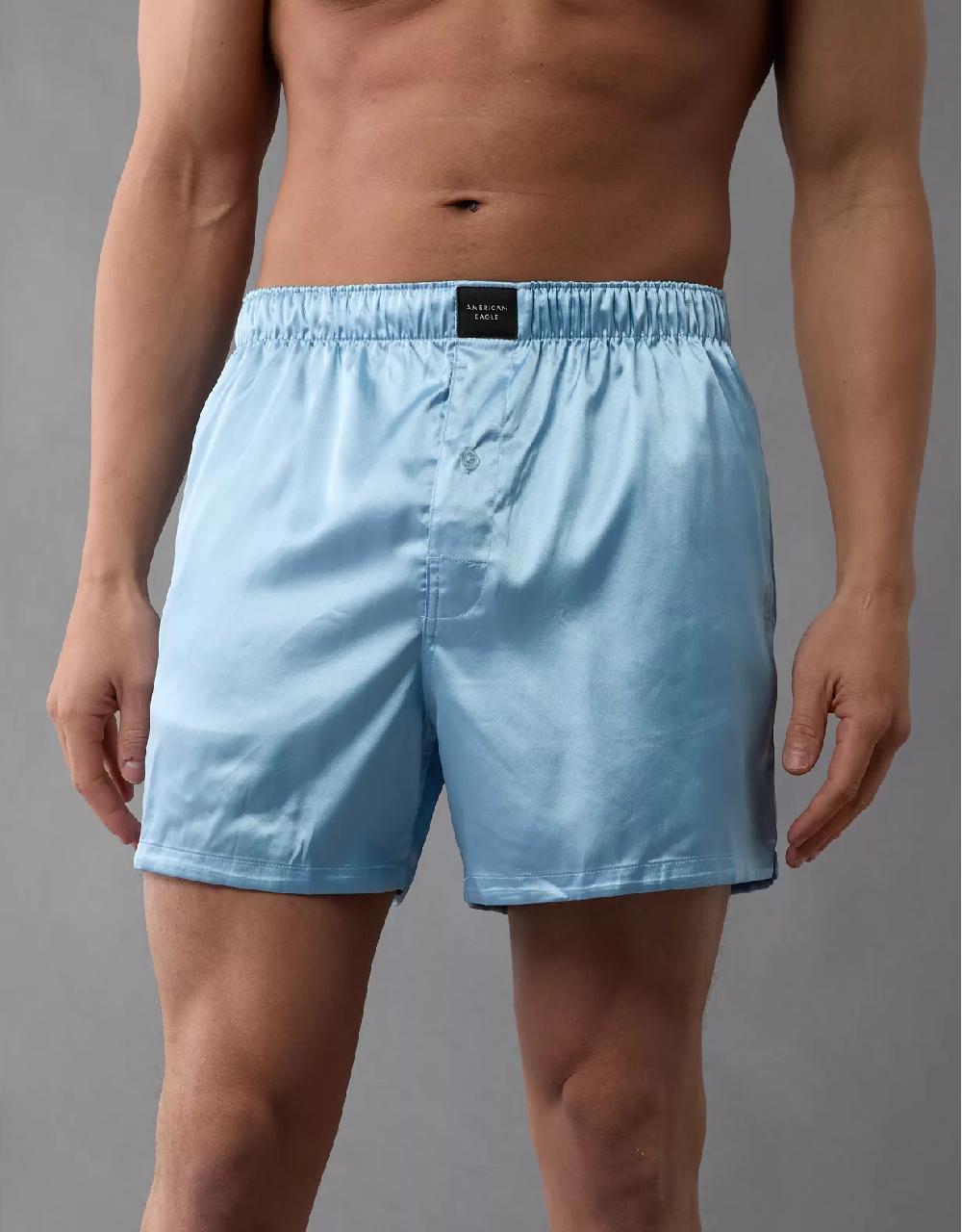 aeo AEO Men's Solid Satin Pocket Boxer Short