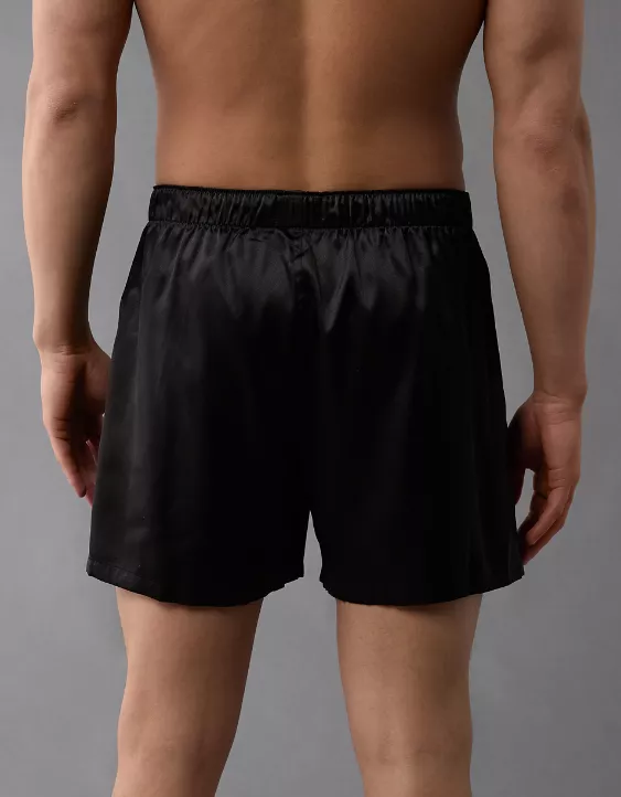 Aeo AEO Men's Solid Satin Pocket Boxer Short