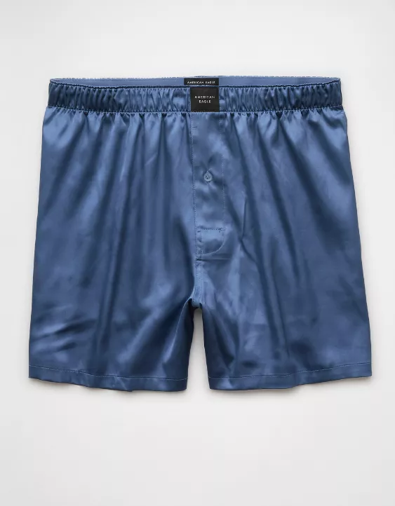 Aeo AEO Men's Solid Satin Pocket Boxer Short