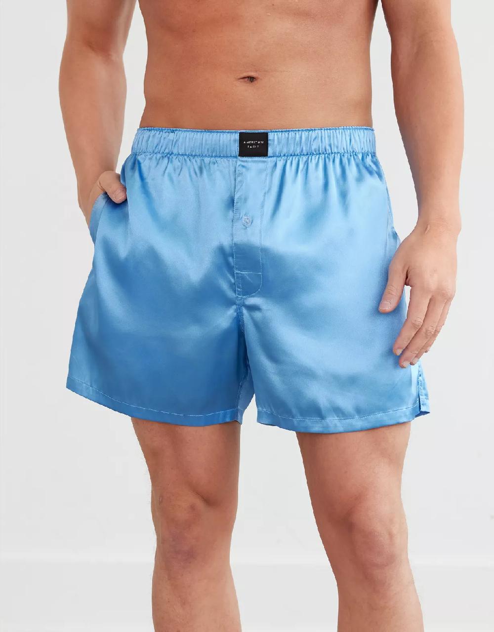 aeo AEO Men's Solid Satin Pocket Boxer Short