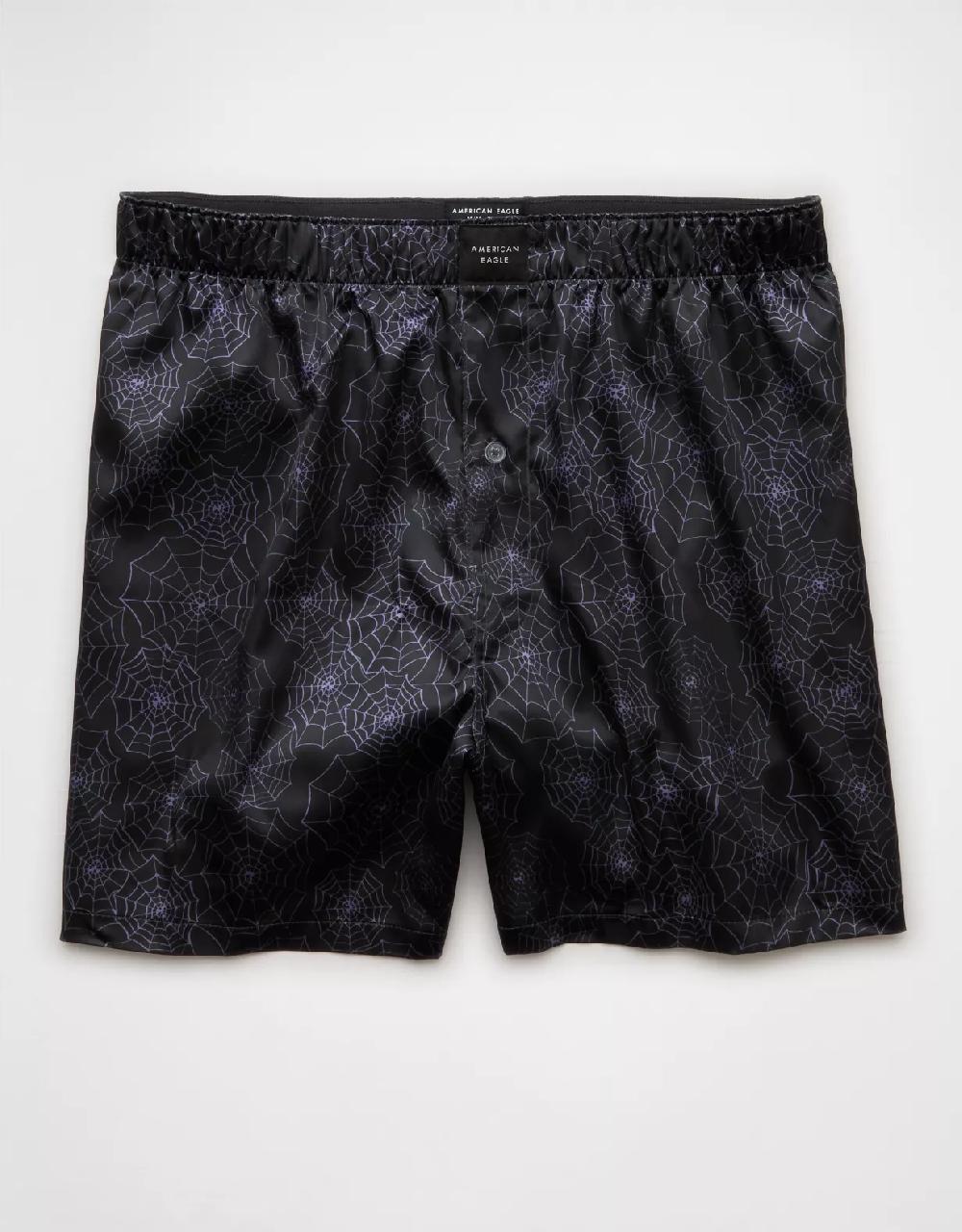 aeo AEO Men's Spider Webs Satin Pocket Boxer Short