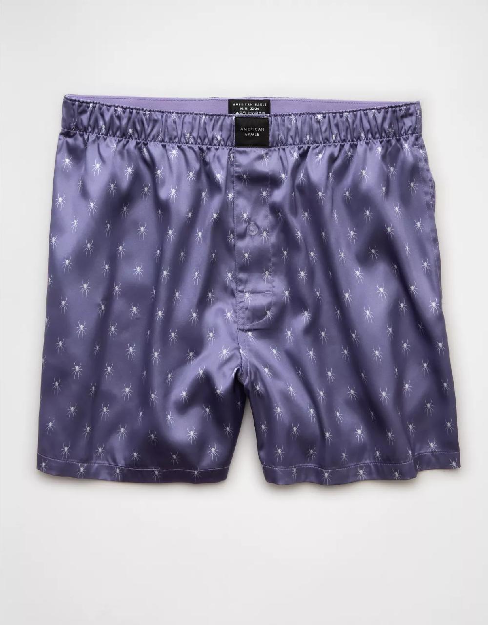 aeo AEO Men's Spiders Satin Pocket Boxer Short