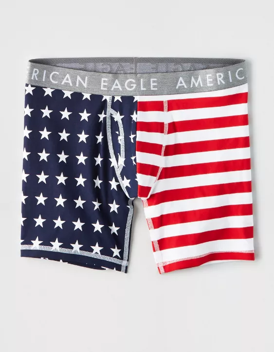 Aeo AEO Men's Stars + Stripes 6" Boxer Brief