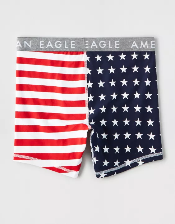 Aeo AEO Men's Stars + Stripes 6" Boxer Brief