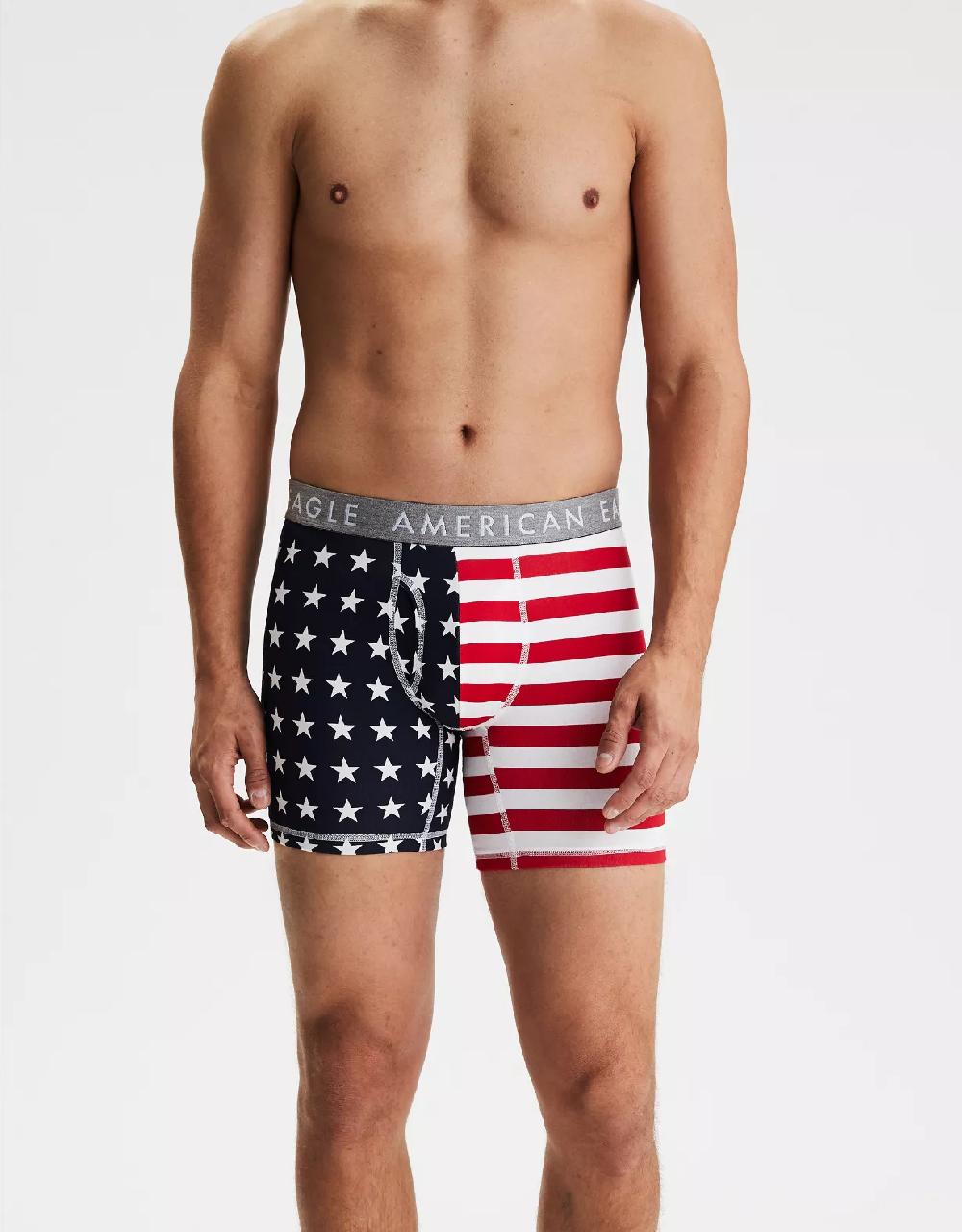 aeo AEO Men's Stars + Stripes 6" Boxer Brief