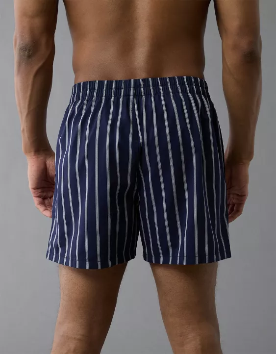 Aeo AEO Men's Striped Poplin Pocket Boxer Short