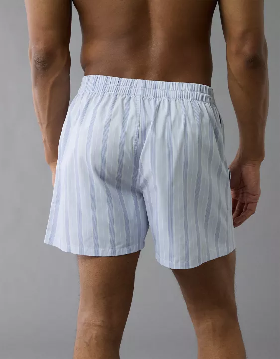 Aeo AEO Men's Striped Poplin Pocket Boxer Short