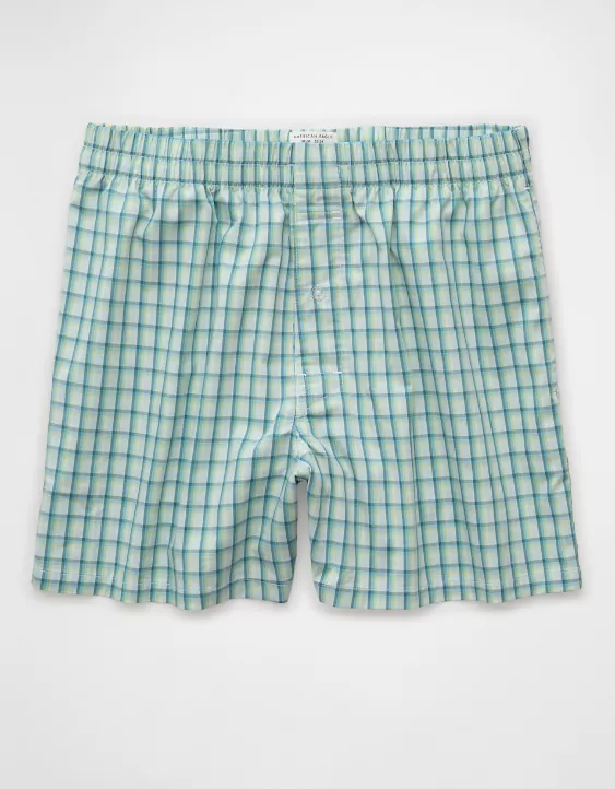 Aeo AEO Men's Striped Poplin Pocket Boxer Short