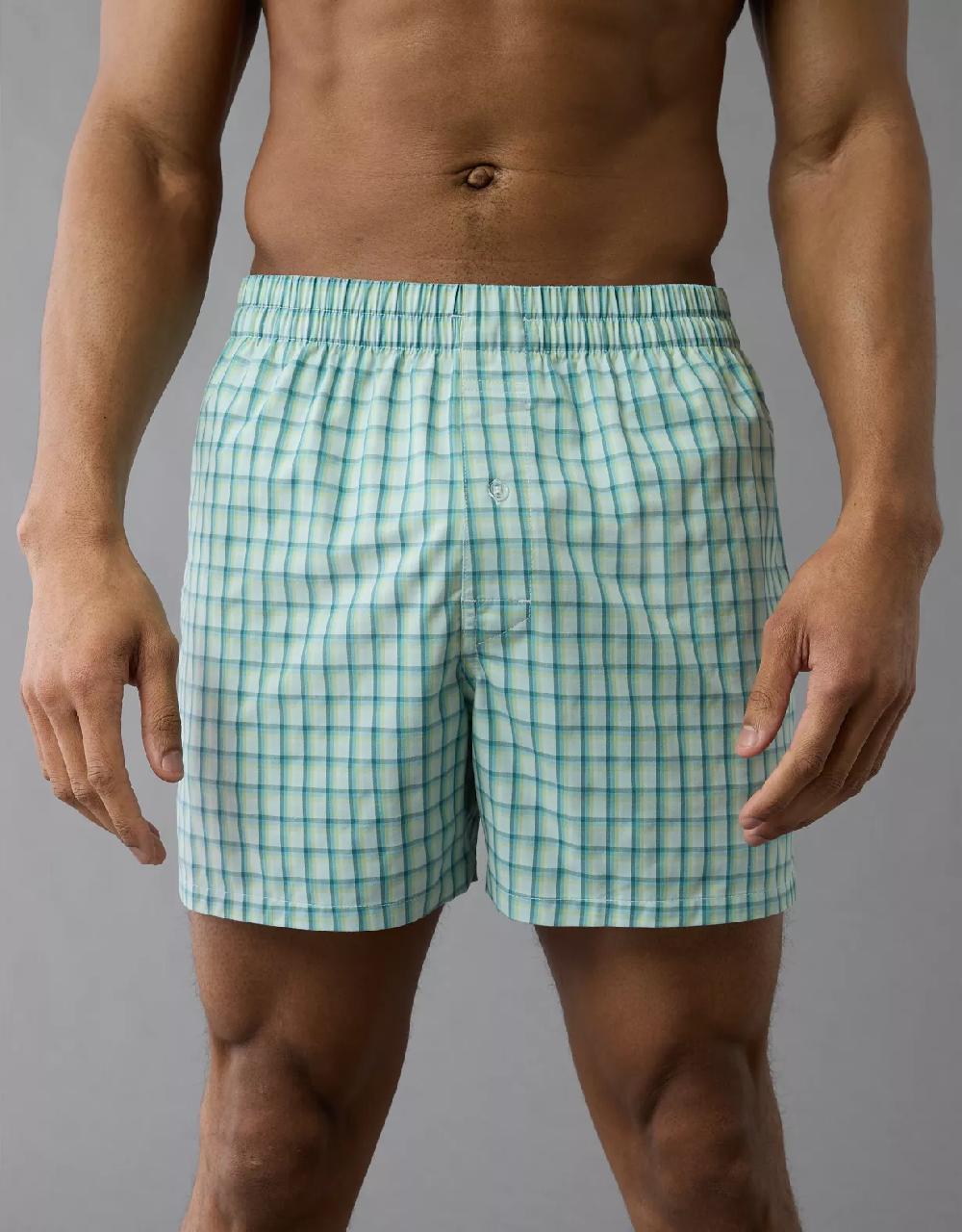 aeo AEO Men's Striped Poplin Pocket Boxer Short