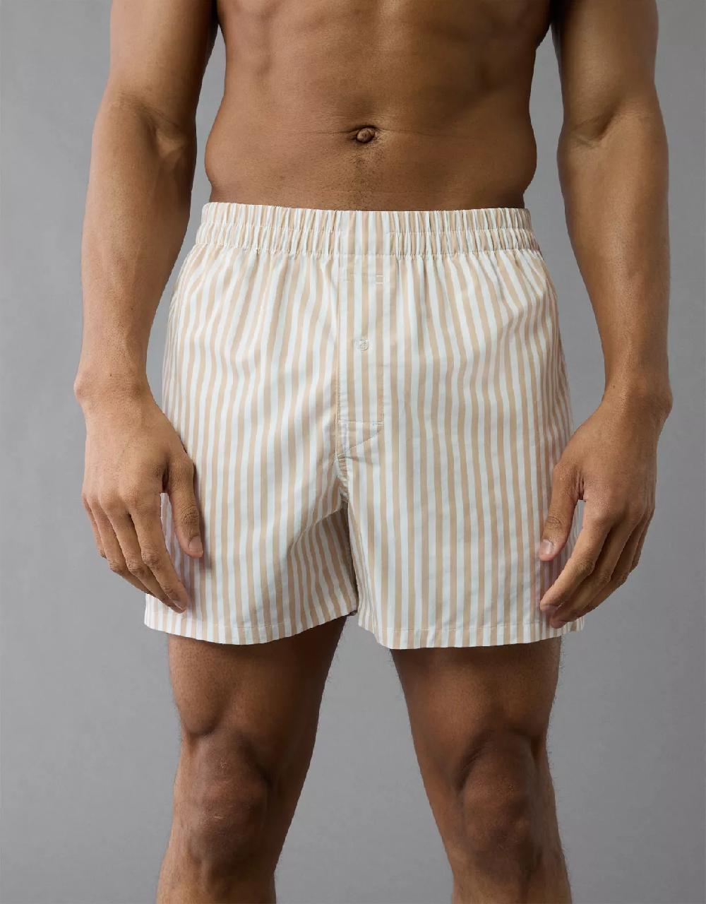 aeo AEO Men's Striped Poplin Pocket Boxer Short