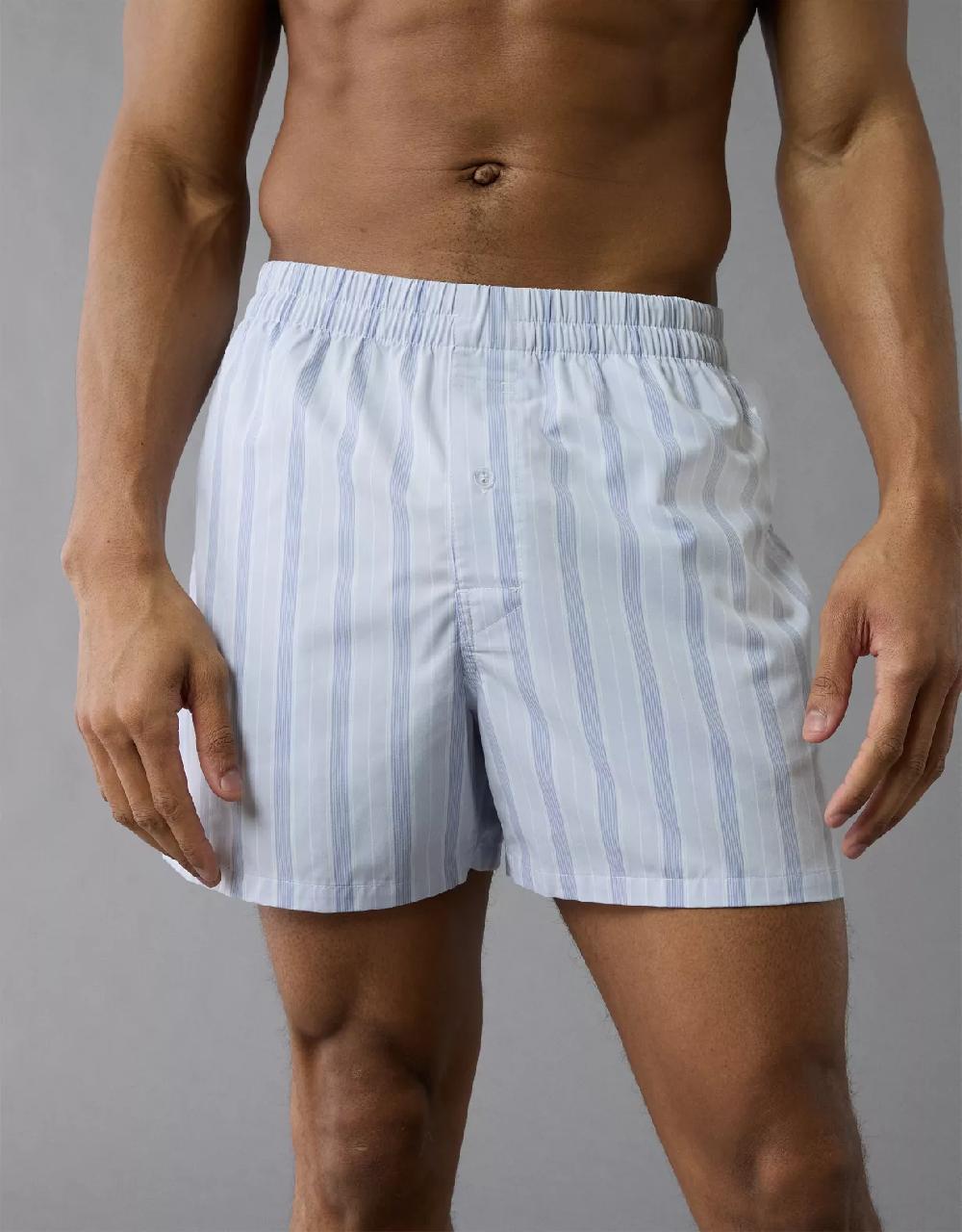 aeo AEO Men's Striped Poplin Pocket Boxer Short