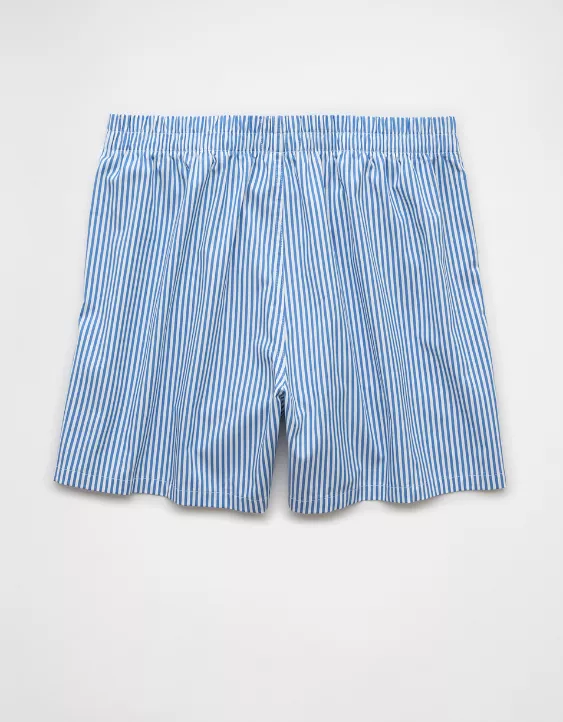 Aeo AEO Men's Striped Poplin Pocket Boxer Short