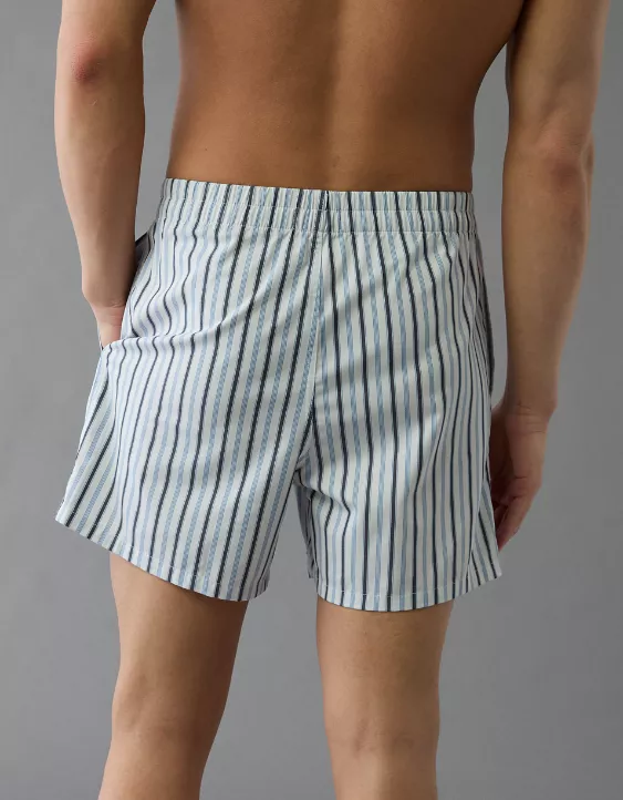 Aeo AEO Men's Striped Poplin Pocket Boxer Short