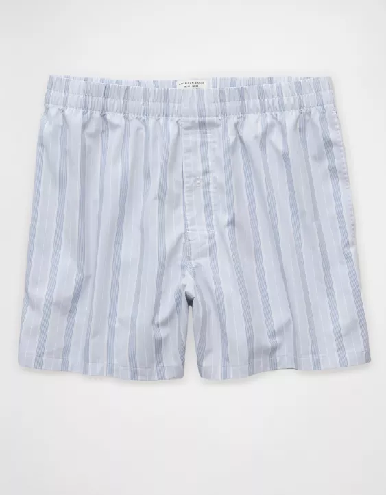 Aeo AEO Men's Striped Poplin Pocket Boxer Short