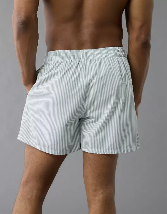 Aeo AEO Men's Striped Poplin Pocket Boxer Short