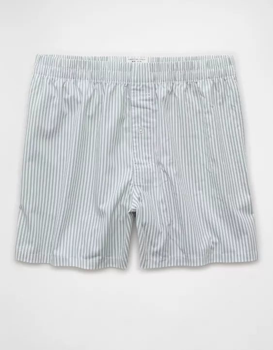 Aeo AEO Men's Striped Poplin Pocket Boxer Short