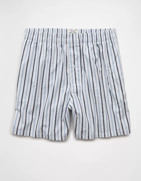 Aeo AEO Men's Striped Poplin Pocket Boxer Short