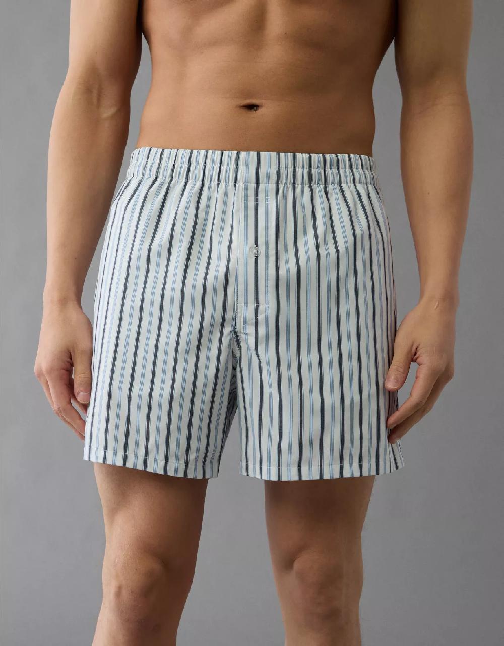 aeo AEO Men's Striped Poplin Pocket Boxer Short