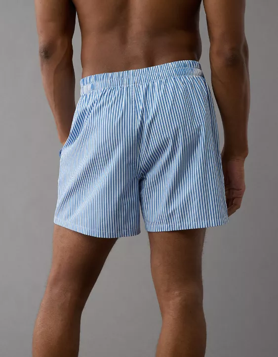 Aeo AEO Men's Striped Poplin Pocket Boxer Short