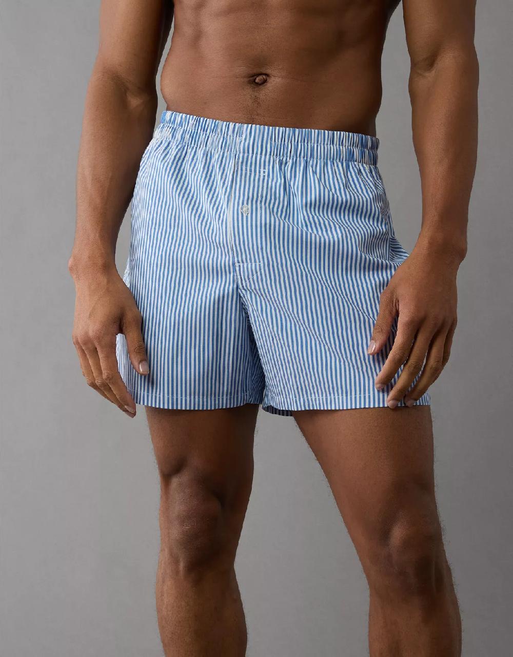 aeo AEO Men's Striped Poplin Pocket Boxer Short