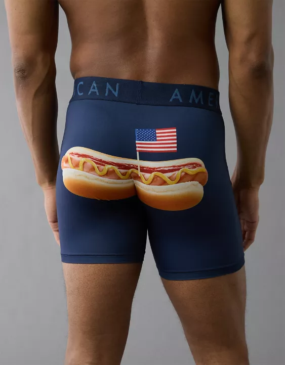 Aeo AEO Men's USA Hot Dog 6" Flex Boxer Brief