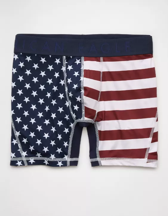 Aeo AEO Men's USA Stars & Stripes 6" Flex Boxer Brief