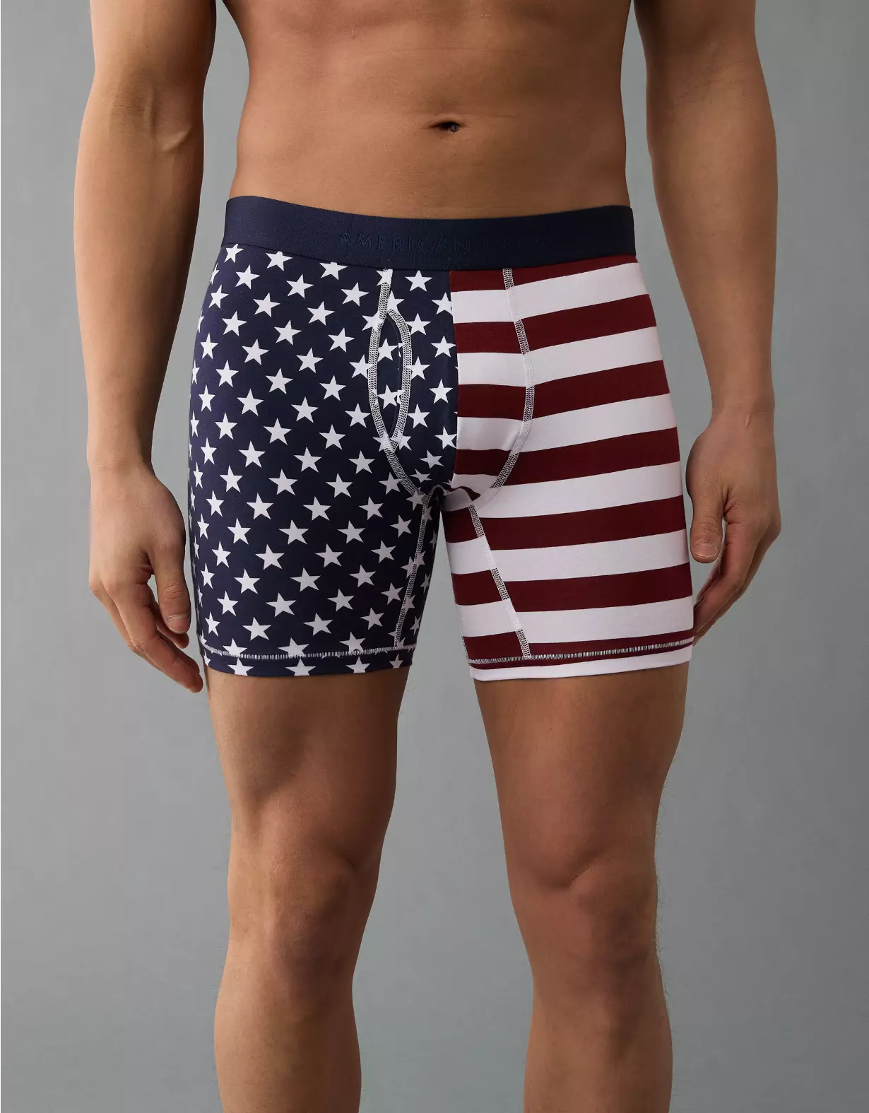aeo AEO Men's USA Stars & Stripes 6" Flex Boxer Brief