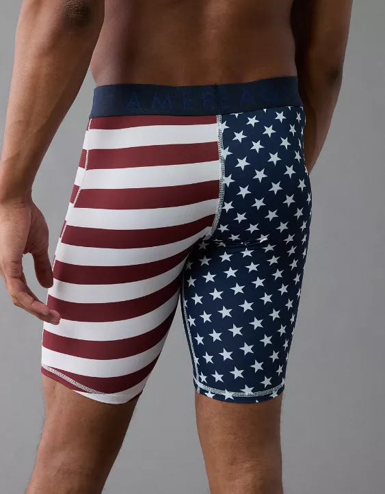 Aeo AEO Men's USA Stars & Stripes 8" Flex Boxer Brief