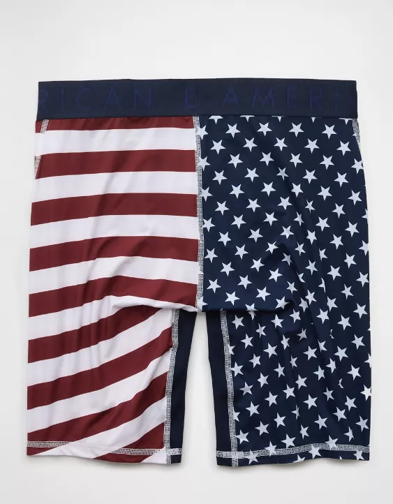 Aeo AEO Men's USA Stars & Stripes 8" Flex Boxer Brief