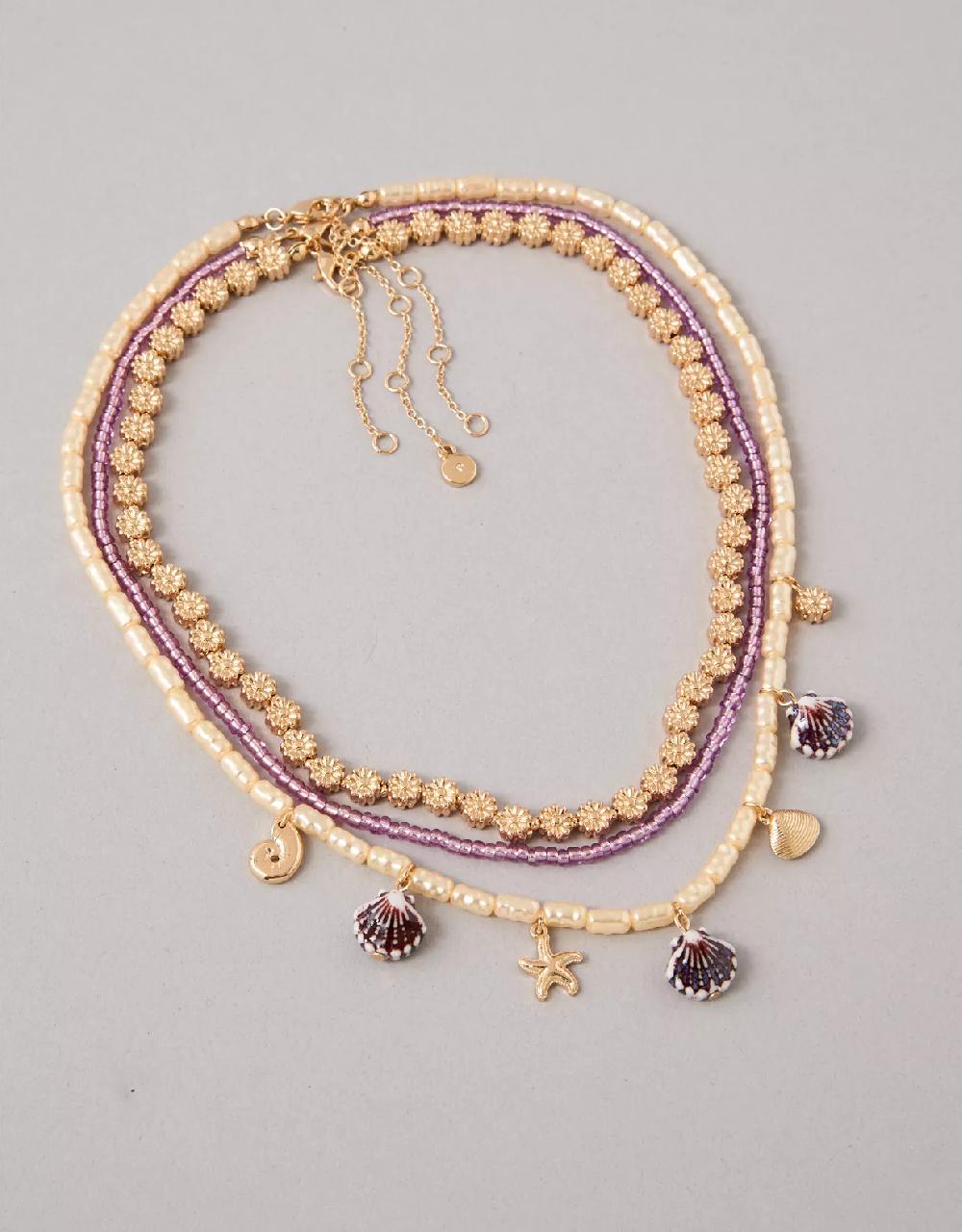 aeo AEO Shell Charm Necklace 3-Pack