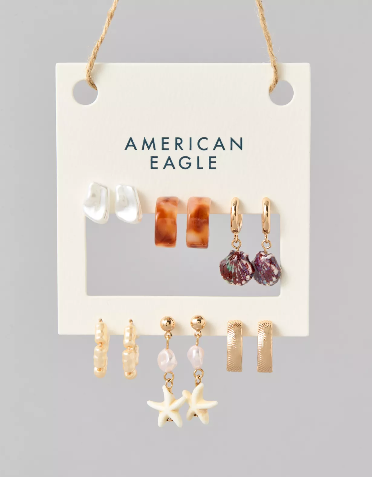 Aeo AEO Shell Earrings 6-Pack