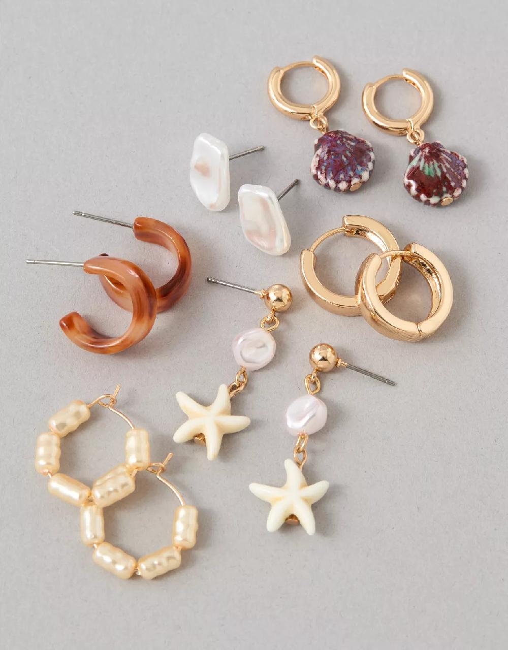 aeo AEO Shell Earrings 6-Pack