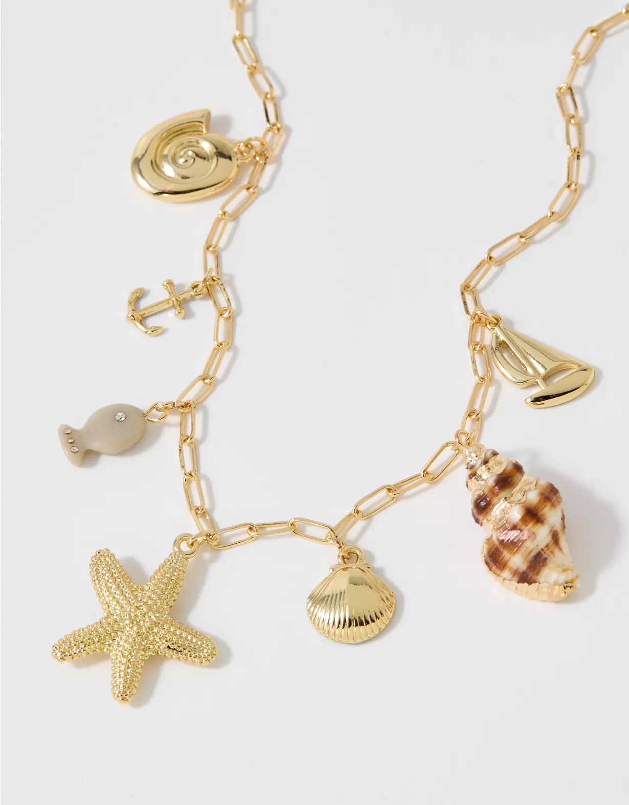 Aeo Aerie Chunky Charm Statement Necklace